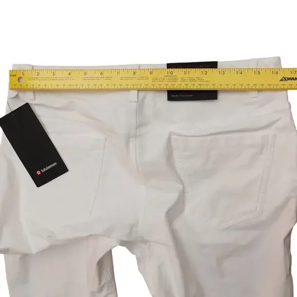 Mens Lululemon ABC Athletic Pant Slim 32 X 34 White Four Way Stretch New $128